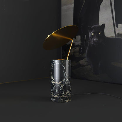 Marble Coffee Table Lamp Dia 9.1″ x H 13.8″ / Dia 23cm x H 35cm / Black / US plug Table lamp
