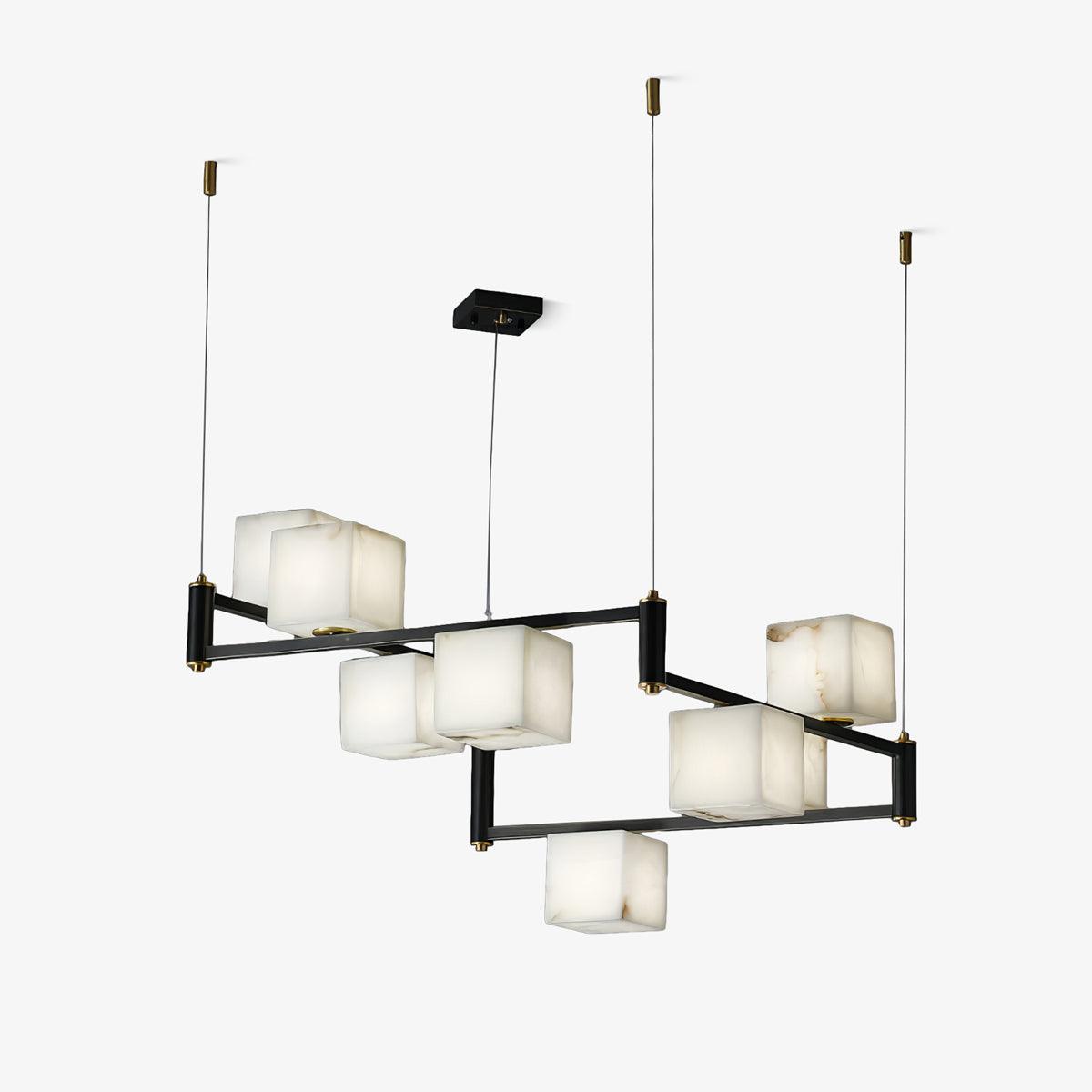Alabaster Square Box Chandelier Chandelier