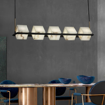 Alabaster Square Box Chandelier Chandelier