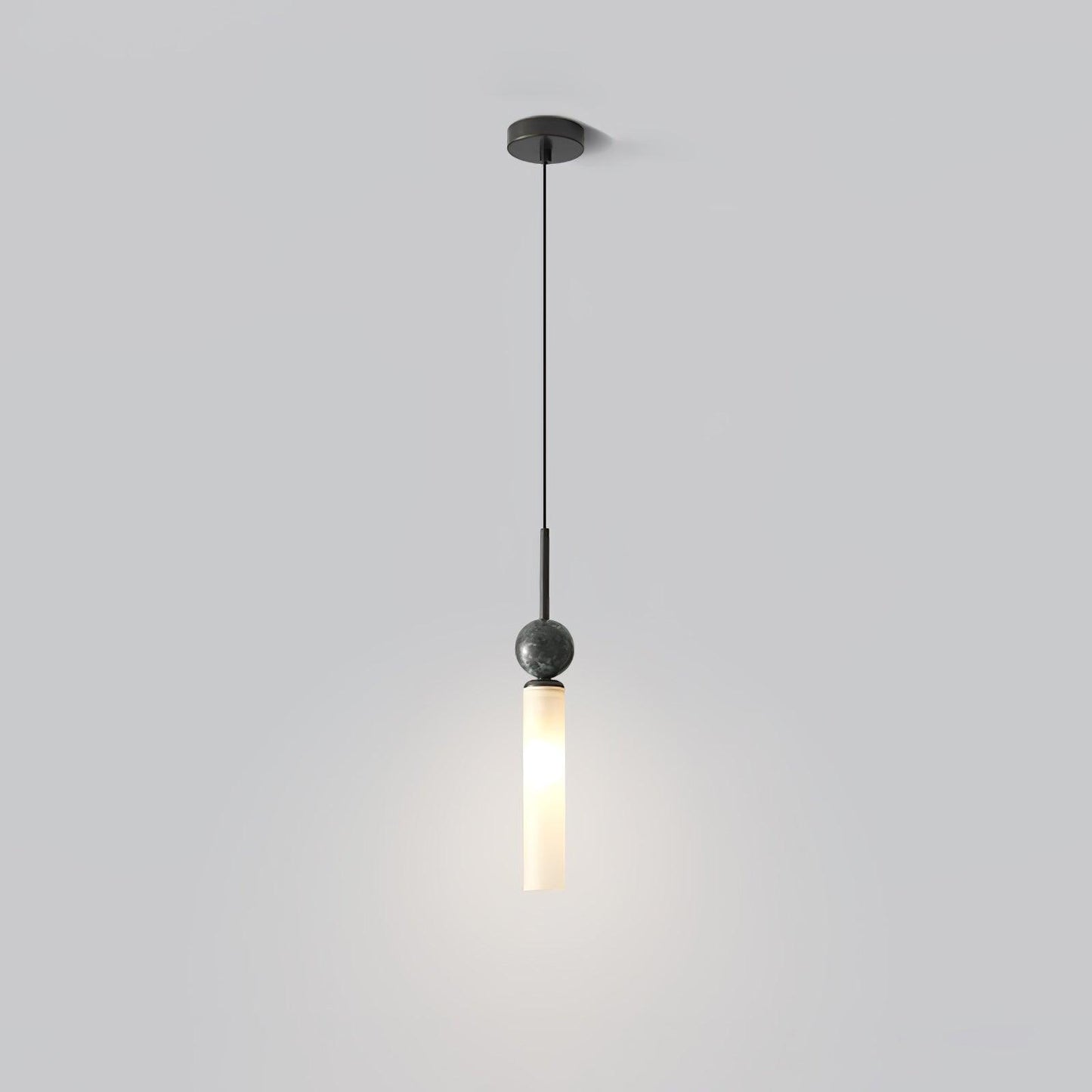 Marble Vertical Pendant Lamp 1 Head ? 2.4″ x H 14″ / Dia 6cm x H 35.5cm / Black & White Pendant light