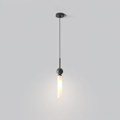 Marble Vertical Pendant Lamp 1 Head ? 2.4″ x H 14″ / Dia 6cm x H 35.5cm / Black & White Pendant light