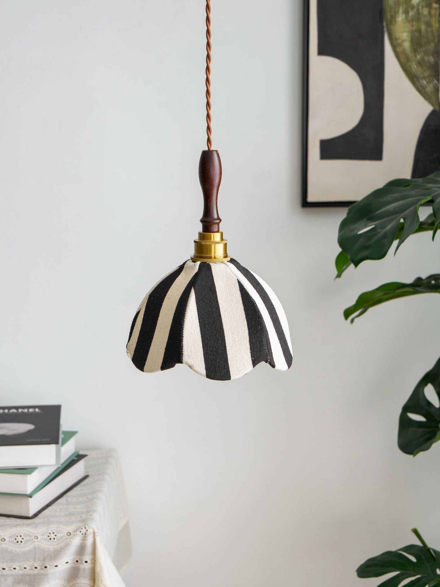 Marbre Stripe Pendant Light ? 7.9’’ x H 11’’ / Black & White 1001 pendant Lamp