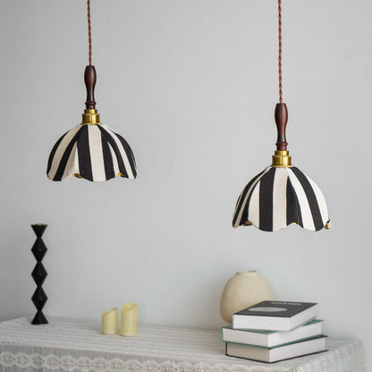 Marbre Stripe Pendant Light ? 7.9’’ x H 11’’ / Black & White 1001 pendant Lamp