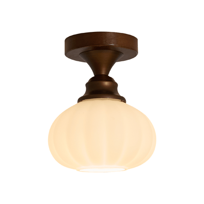 Marcellis Ceiling Lamp Model E Dia 5.9″ x H 5.9″ / Antique Brushed Red Bronze & White 1001 Ceiling lamp
