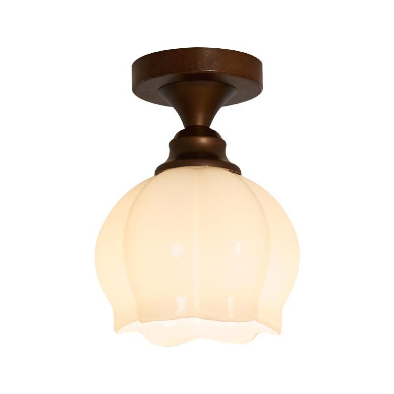Marcellis Ceiling Lamp Model F Dia 5.9″ x H 5.9″ / Antique Brushed Red Bronze & White 1001 Ceiling lamp