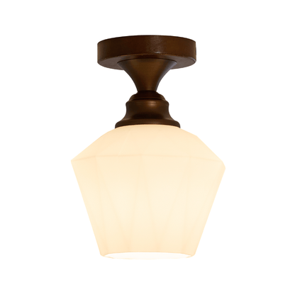 Marcellis Ceiling Lamp Model G Dia 5.9″ x H 5.9″ / Antique Brushed Red Bronze & White 1001 Ceiling lamp