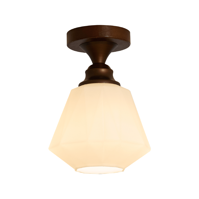 Marcellis Ceiling Lamp Model H Dia 5.9″ x H 5.9″ / Antique Brushed Red Bronze & White 1001 Ceiling lamp