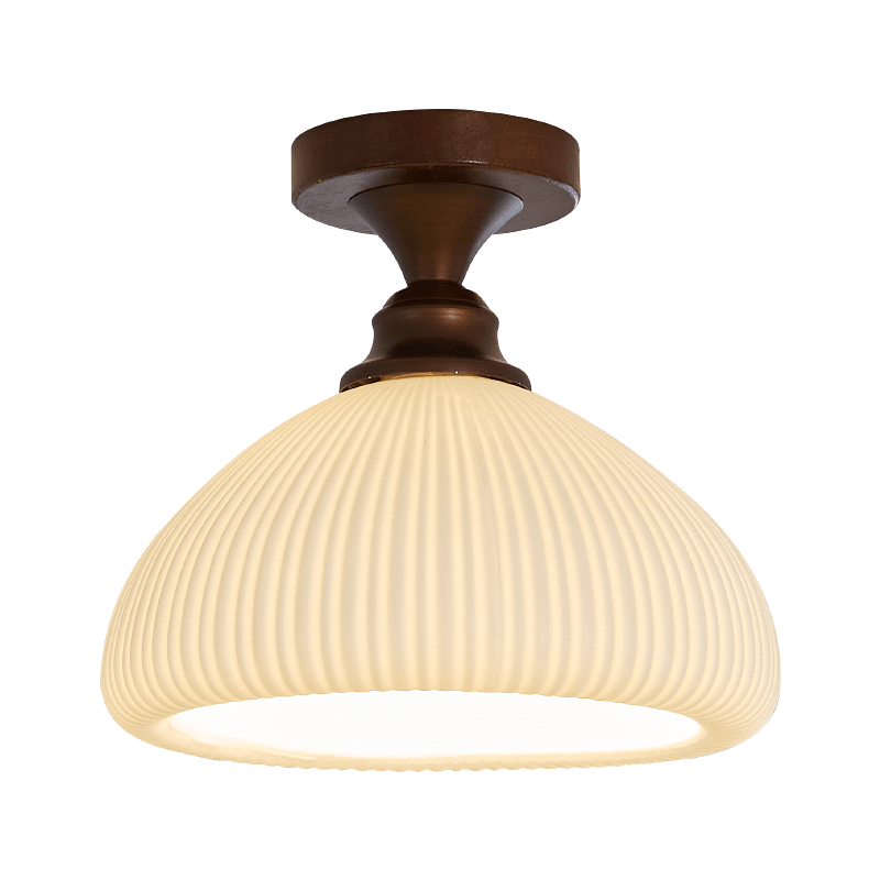 Marcellis Ceiling Lamp Model A Dia 9.1″ x H 7.9″ / Antique Brushed Red Bronze & White 1001 Ceiling lamp