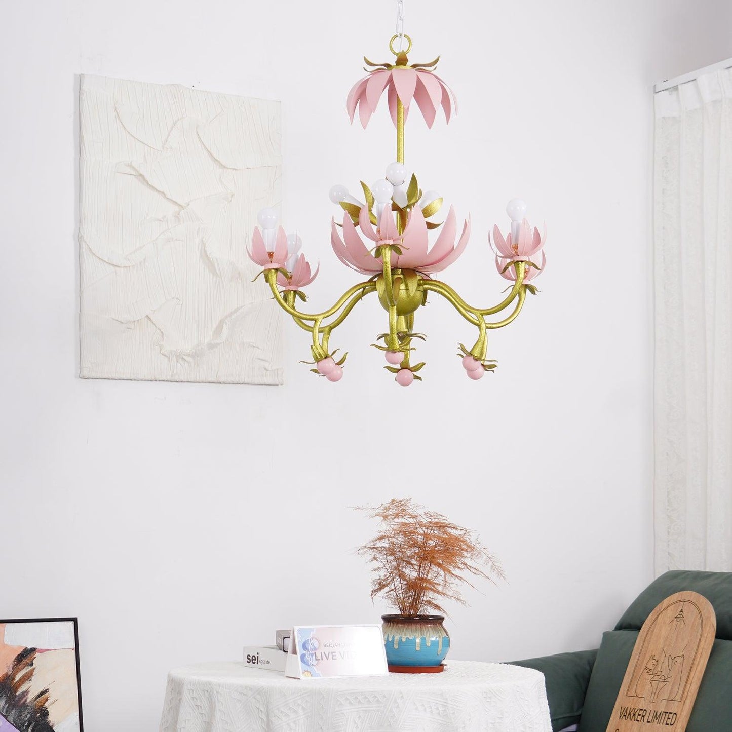 Mardi Gras Blossom Chandelier Chandelier