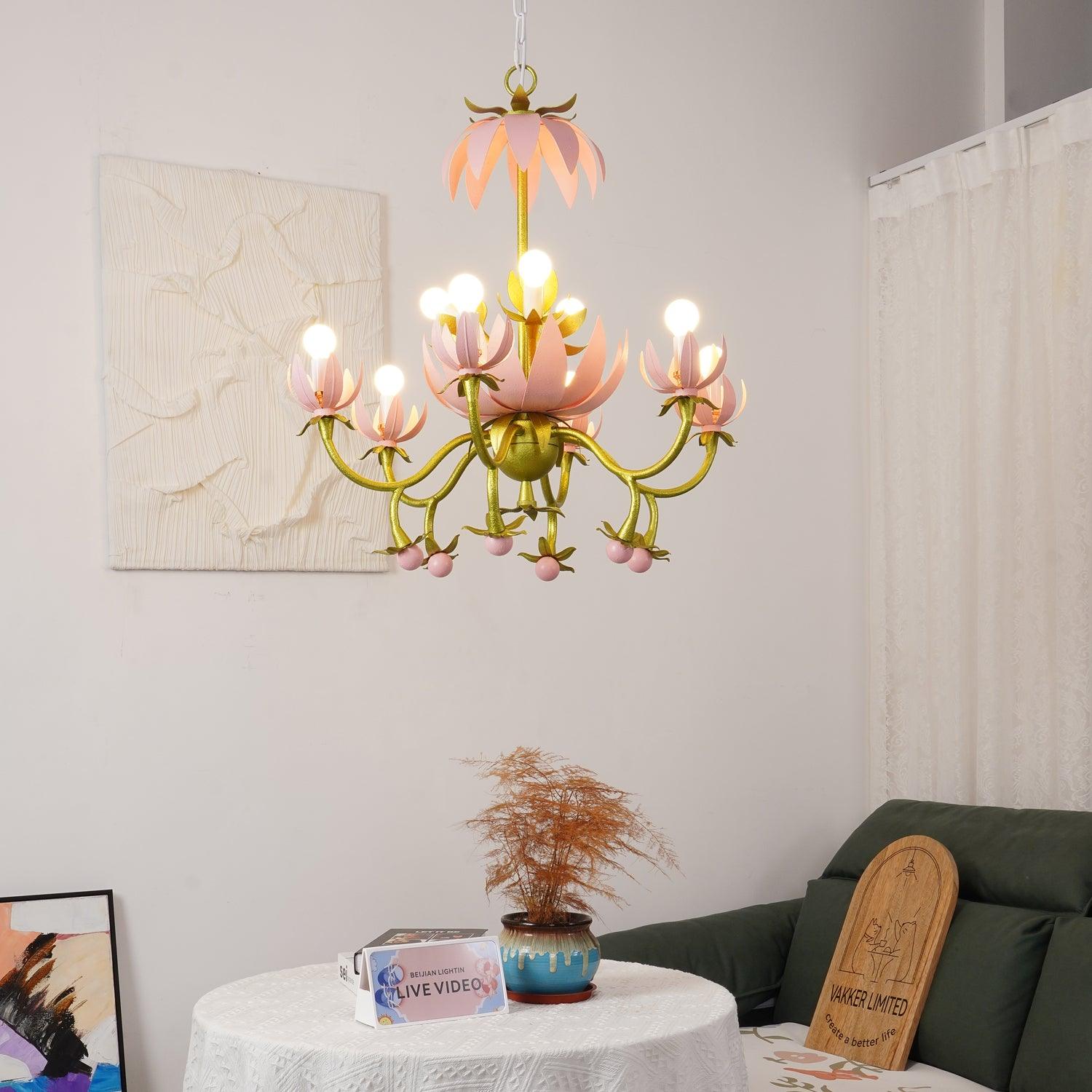 Mardi Gras Blossom Chandelier Chandelier