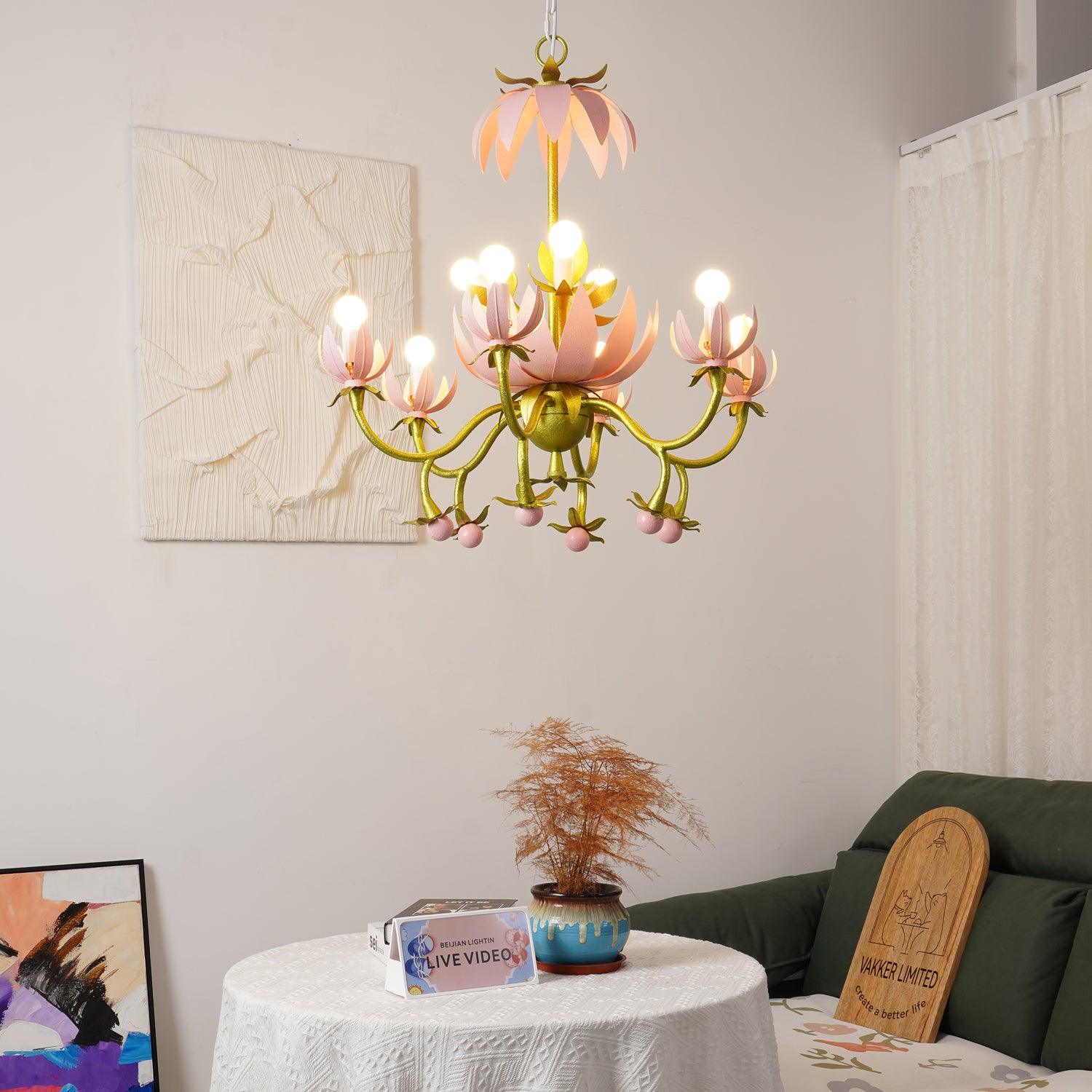 Mardi Gras Blossom Chandelier Chandelier