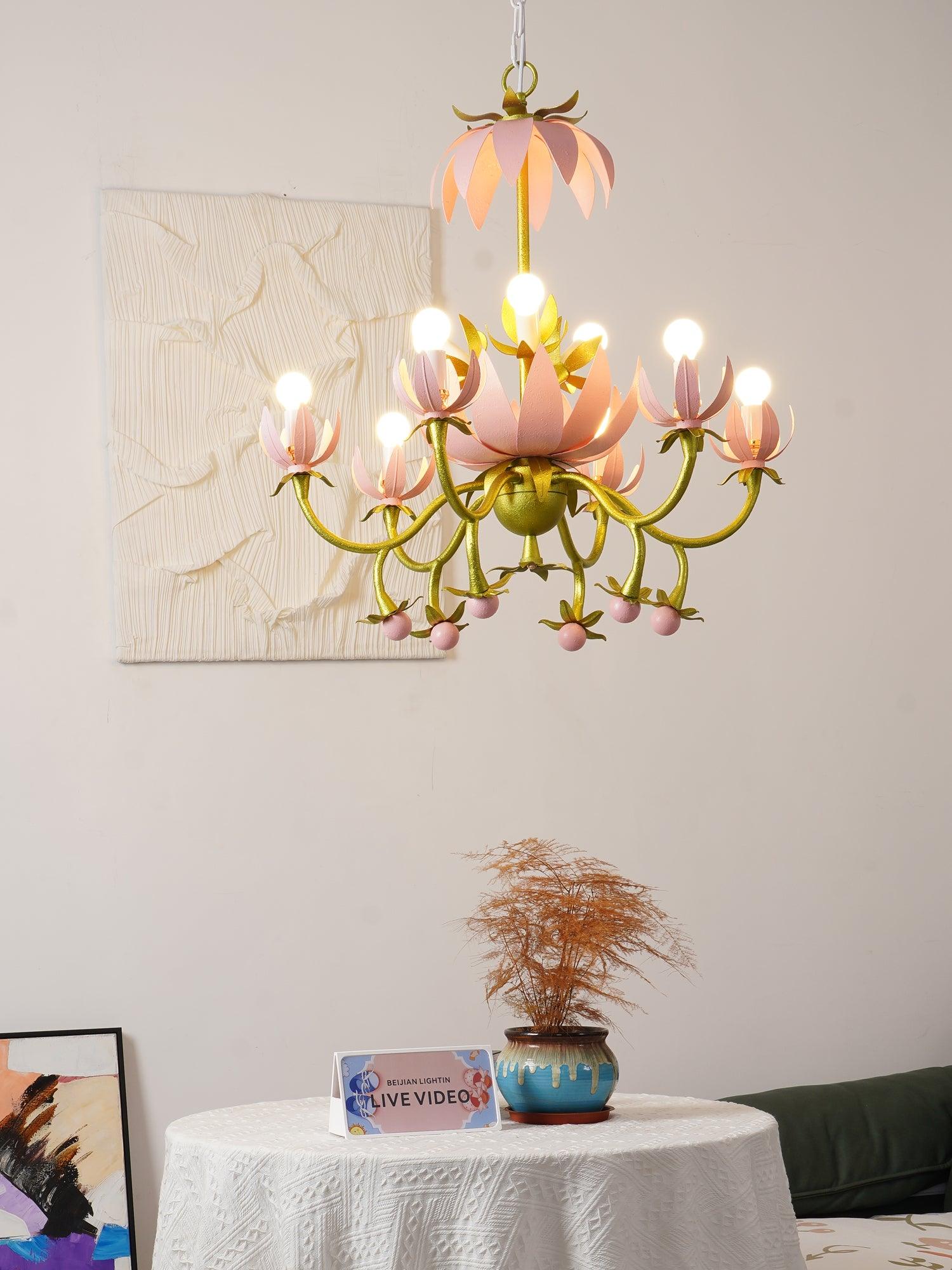 Mardi Gras Blossom Chandelier Chandelier
