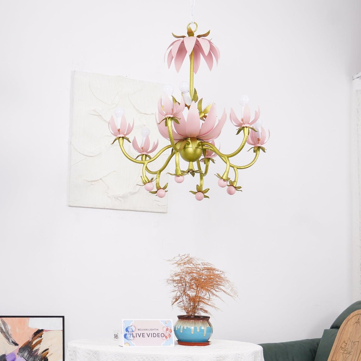 Mardi Gras Blossom Chandelier Chandelier