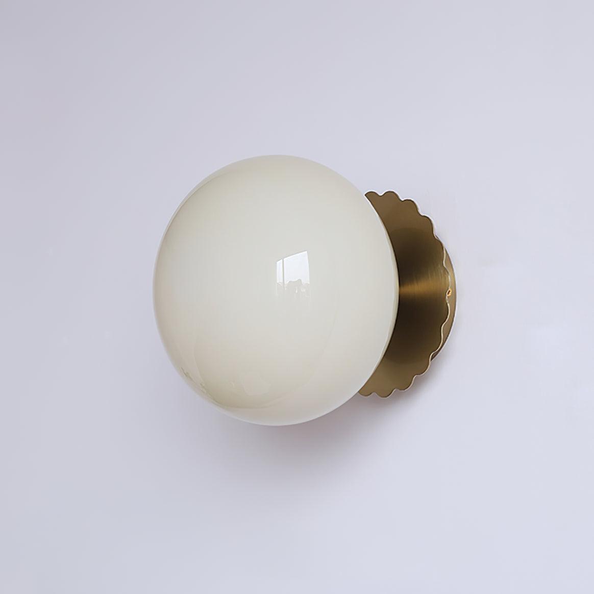 Marshmallow Sconces ? 7.9″ x H 7.1″ / Dia 20cm x H 18cm / Gold + Beige Wall lamp