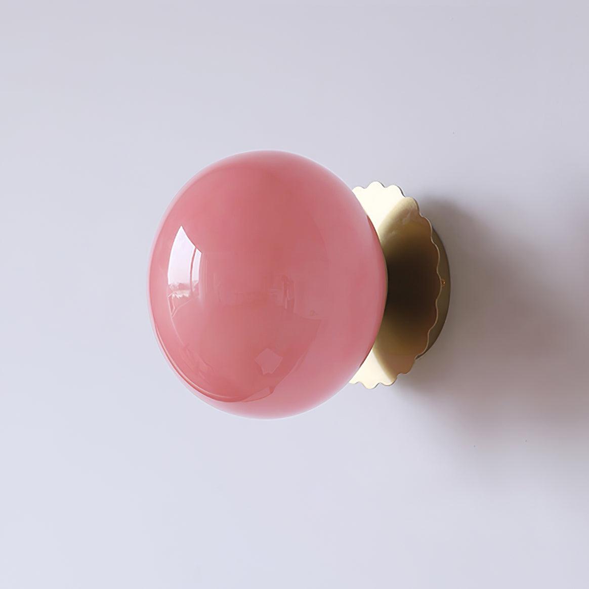 Marshmallow Sconces ? 7.9″ x H 7.1″ / Dia 20cm x H 18cm / Gold + Pink Wall lamp