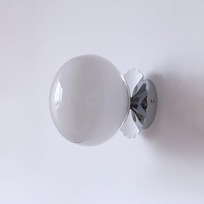 Marshmallow Sconces ? 7.9″ x H 7.1″ / Dia 20cm x H 18cm / Chrome + White Wall lamp