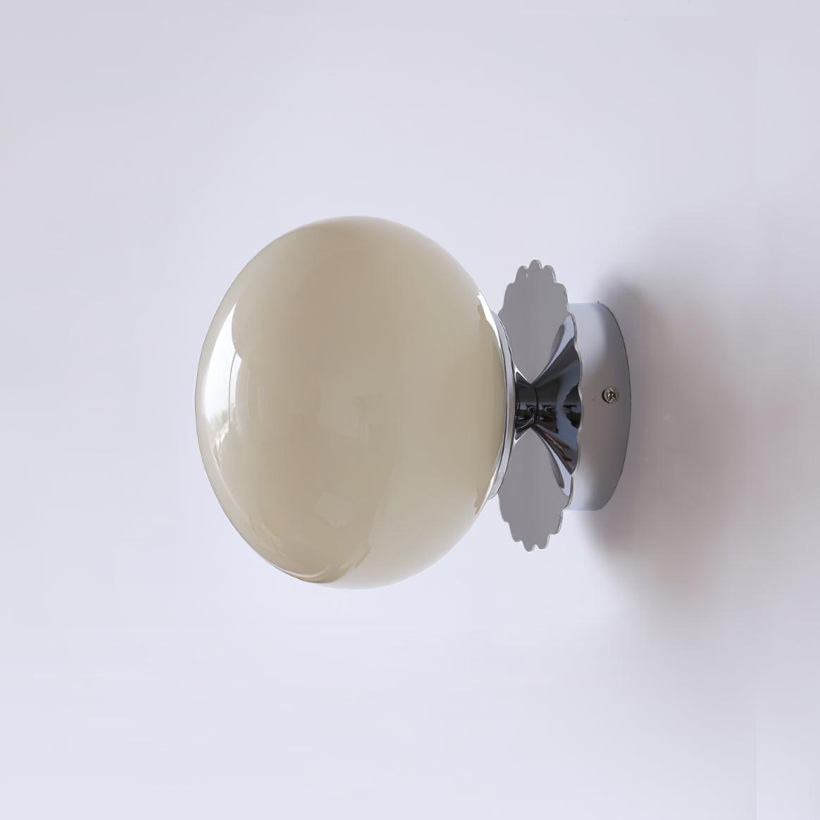 Marshmallow Sconces ? 7.9″ x H 7.1″ / Dia 20cm x H 18cm / Chrome + Beige Wall lamp
