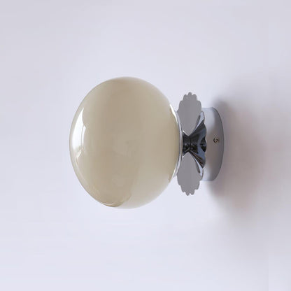 Marshmallow Sconces ? 7.9″ x H 7.1″ / Dia 20cm x H 18cm / Chrome + Beige Wall lamp