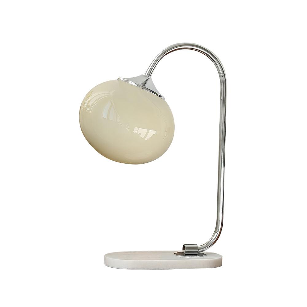 Marshmallow Table Lamp ? 8.7″ x H 16.1″ / Dia 22cm x H 41cm / Chrome & Beige / US plug Table lamp