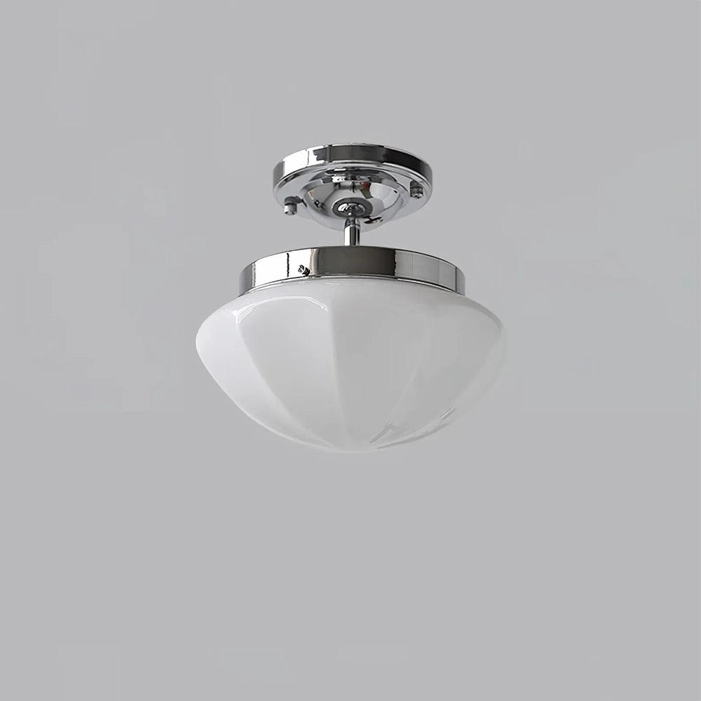 Marta Mini Ceiling Lamp ? 9.8″ x H 8.7″/ Dia 25cm x H 22cm / Chrome / White Ceiling lamp