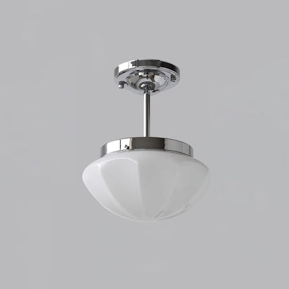 Marta Mini Ceiling Lamp ? 9.8″ x H 11.8″ / Dia 25cm x H 30cm / Chrome / White Ceiling lamp