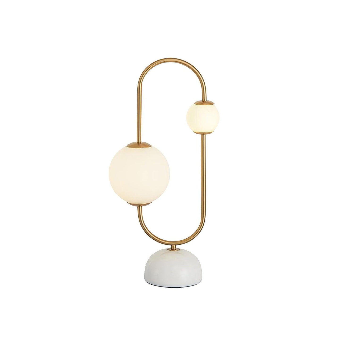 Martha Table Lamp Dia 11″ x H 22.8″ / Dia 28cm x H 50cm / Gold + White / US plug Table lamp