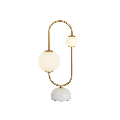 Martha Table Lamp Dia 11″ x H 22.8″ / Dia 28cm x H 50cm / Gold + White / US plug Table lamp