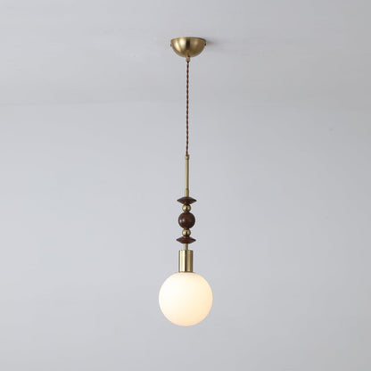 Maru Pendant Light ? 5.9″ x H 19.7″ / Dia 15cm x H 50cm / Walnut color Pendant light