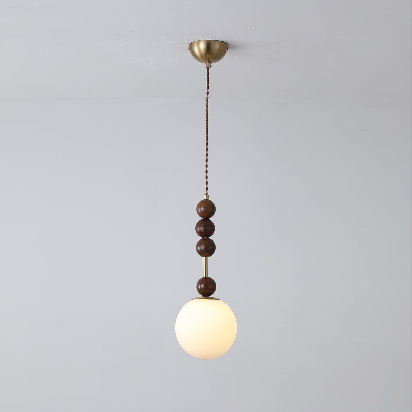 Maru Pendant Light ? 5.9″ x H 15.7″ / Dia 15cm x H 40cm / Walnut color Pendant light