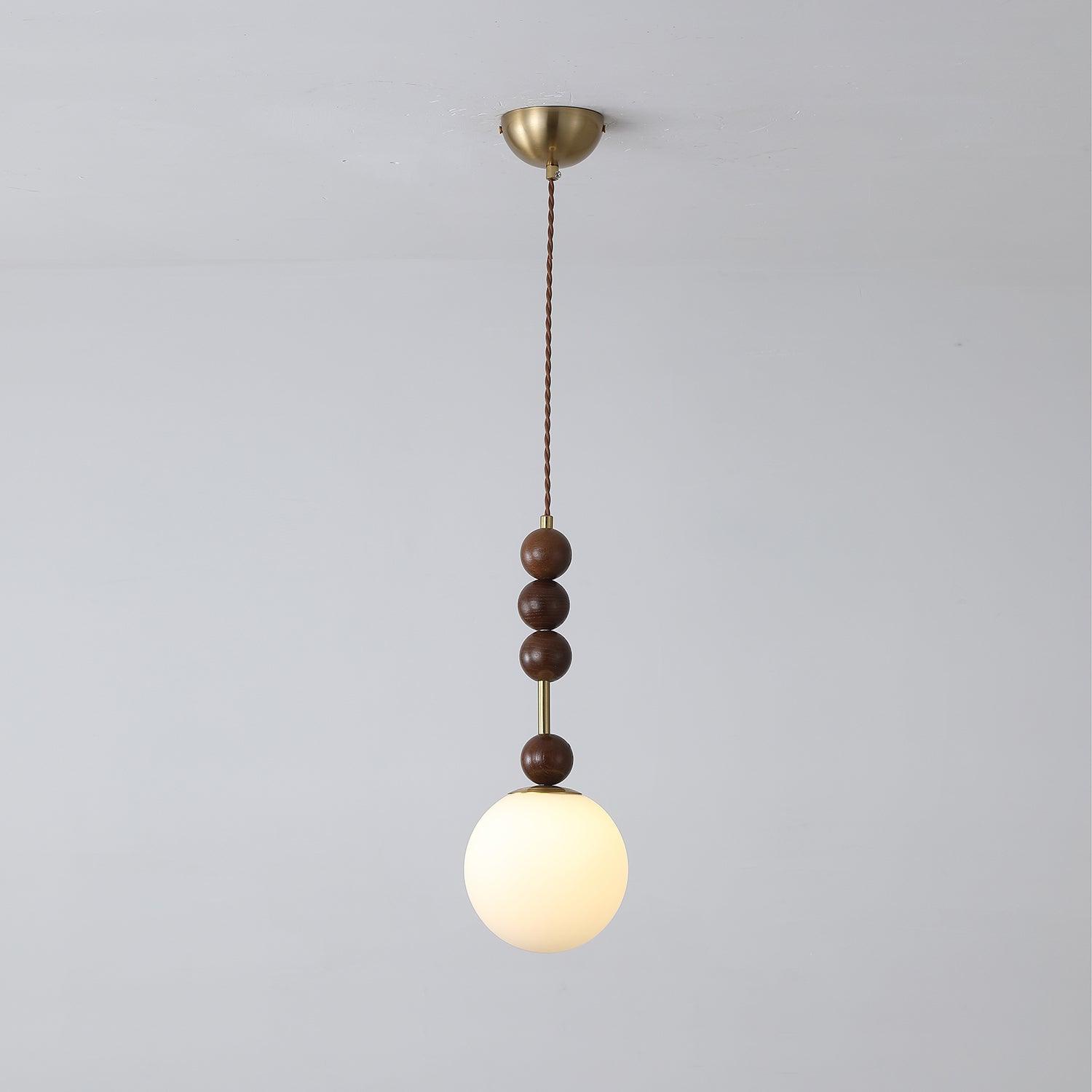 Maru Pendant Light ? 5.9″ x H 15.7″ / Dia 15cm x H 40cm / Walnut color Pendant light