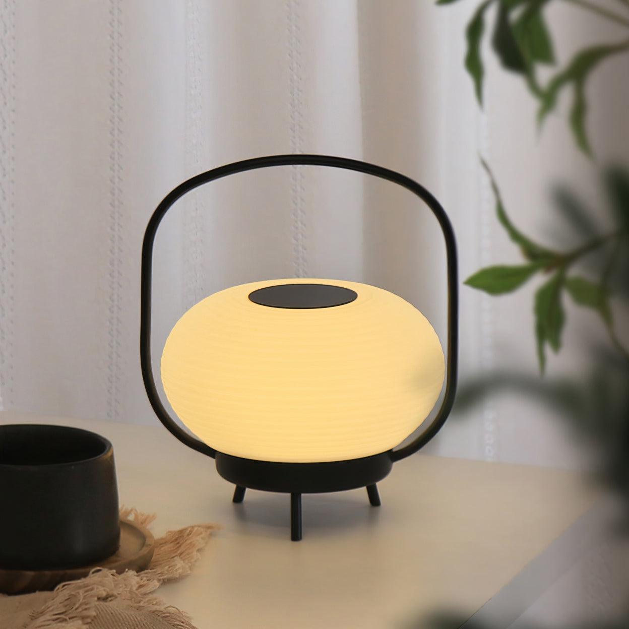 Masker Portable Built-in Battery Table Light Dia 7″ x H 8.2″ / Dia 18cm x H 21cm / Black & White / Touch Table lamp