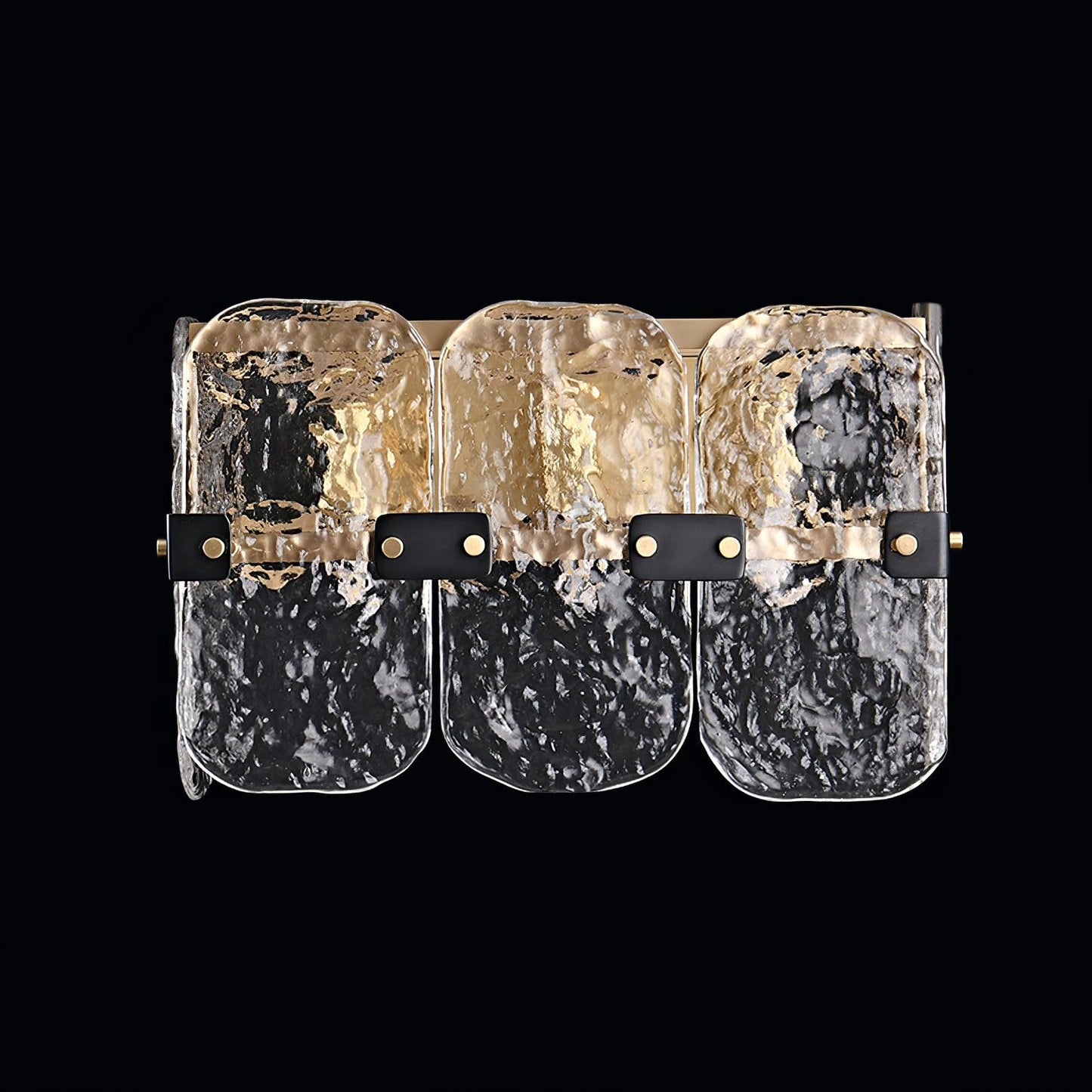 Massive Glass Wall Sconces Dia 12.2″ x H 7.7″ / Dia 31cm x H 19.5cm / Clear Wall lamp