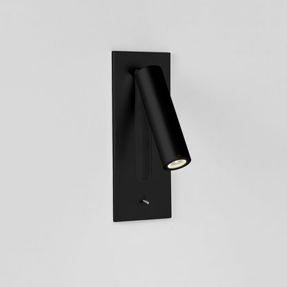 Folded Back Bedside Wall Lamp ? 3.1″ x H 7.2″ / Dia 7.8cm x H 18.3cm / Matt Black / Warm White