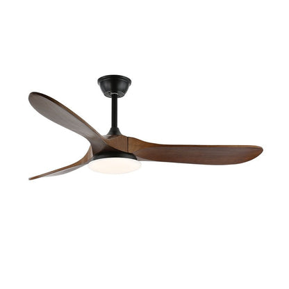 Maverick 42’’/52’’ Ceiling Fan Light ? 42″ x H 9.8″ / Model A Walnut Wood Grain & Black / Three-Color Changing Light