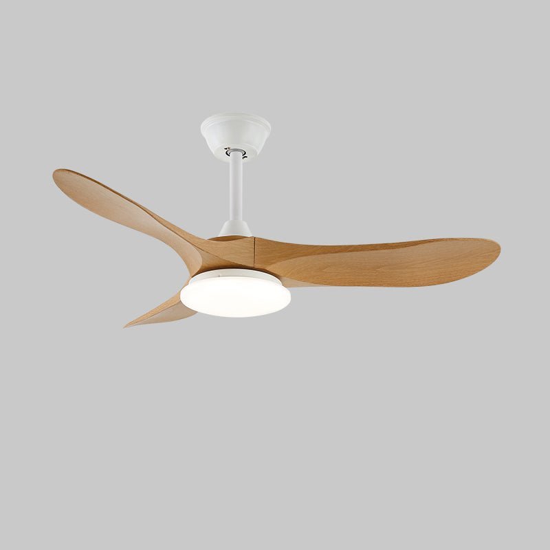 Maverick 42’’/52’’ Ceiling Fan Light ? 52″ X H 9.8″ / Model C Nature Wood Grain & White / Three-Color Changing Light
