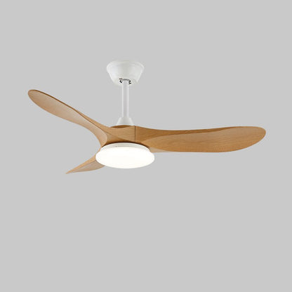 Maverick 42’’/52’’ Ceiling Fan Light ? 52″ X H 9.8″ / Model C Nature Wood Grain & White / Three-Color Changing Light