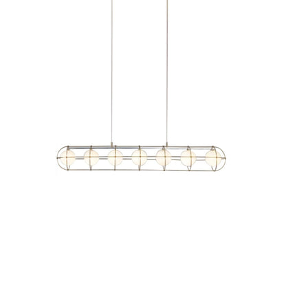 Maytoni Round Chandelier 7 lamps Dia 47.2″ x H 59″ / Dia 120cm x H 150cm / Titanium Gold & Chrome & White / Warm Light