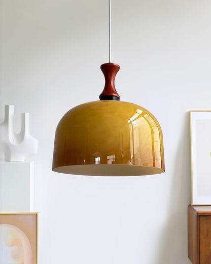 Meblos Down Pendant Light Dia 11.8″ x H 12.5″ / Dia 30cm x H 32cm / Walnut & Brown Pendant light