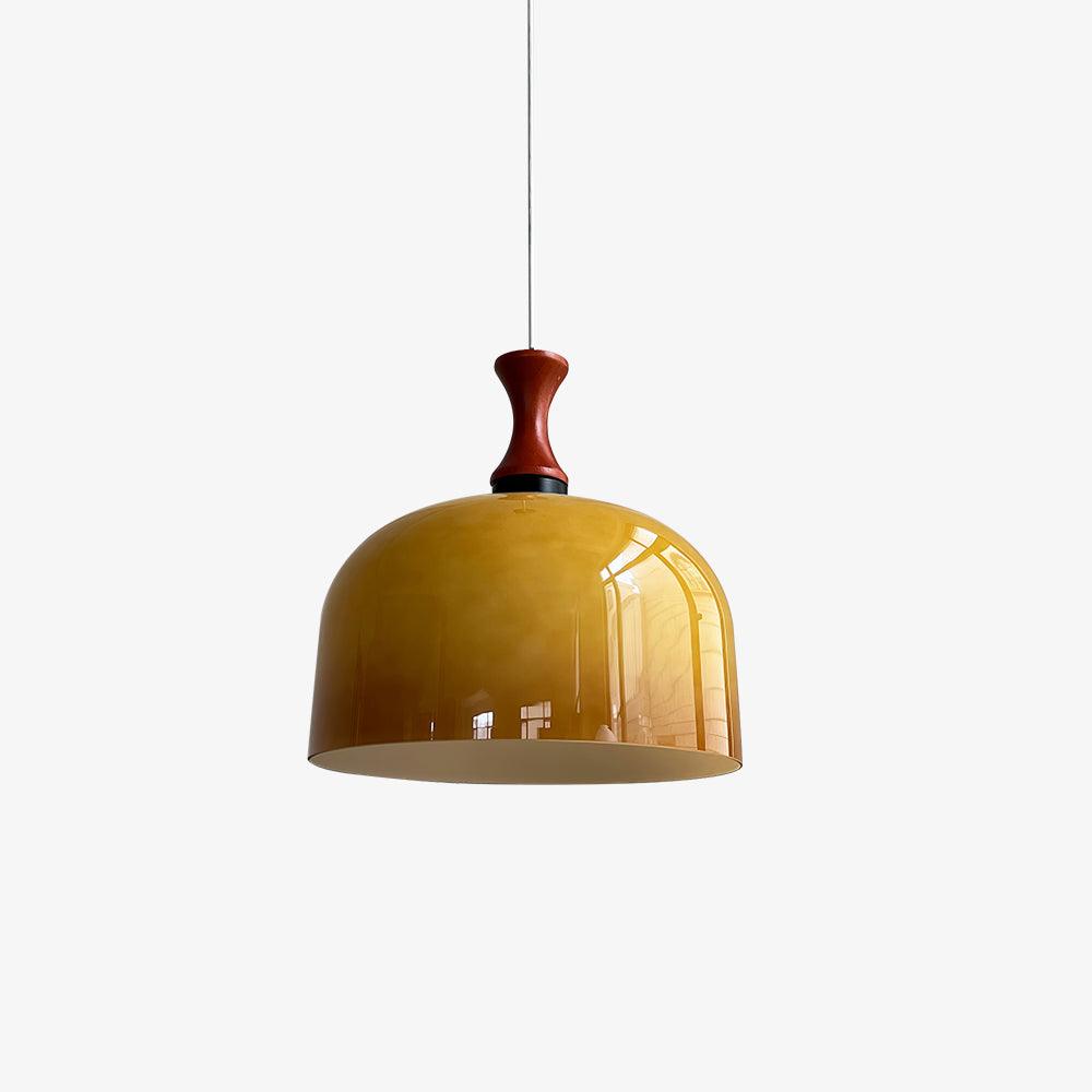 Meblo Pendant Light ? 11.8″ x H 12.5″ / Dia 30cm x H 32cm / Walnut & Brown Pendant light