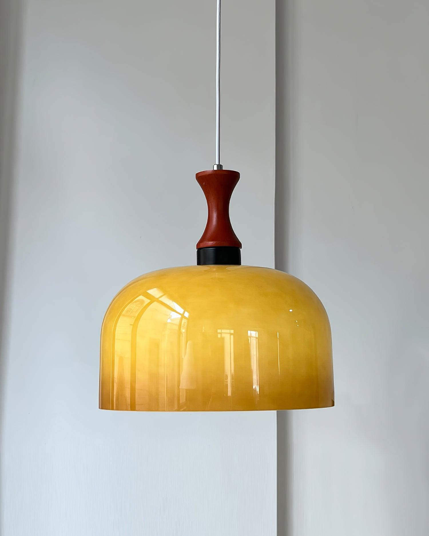 Meblos Down Pendant Light Dia 11.8″ x H 12.5″ / Dia 30cm x H 32cm / Walnut & Brown Pendant light