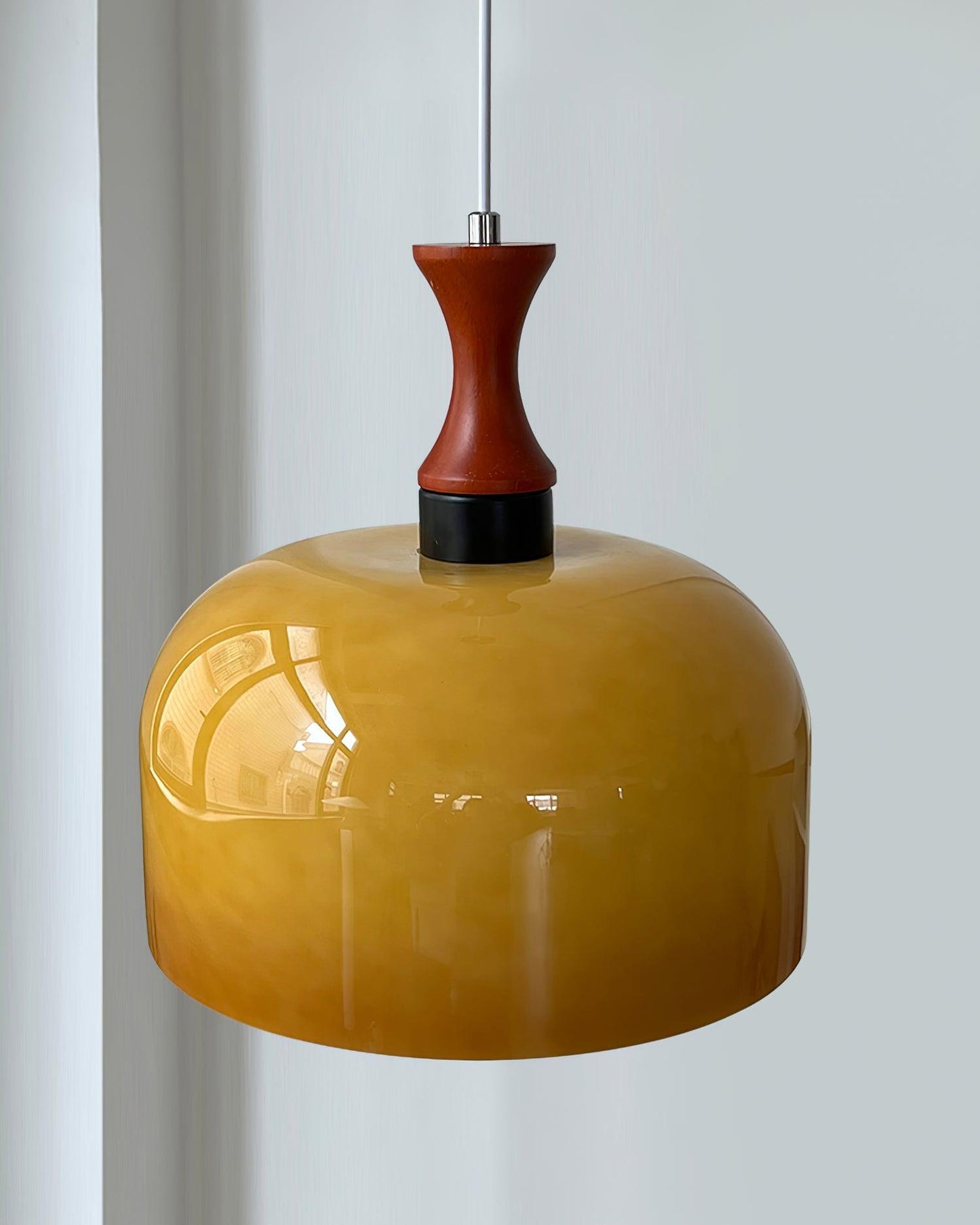 Meblos Down Pendant Light Dia 11.8″ x H 12.5″ / Dia 30cm x H 32cm / Walnut & Brown Pendant light