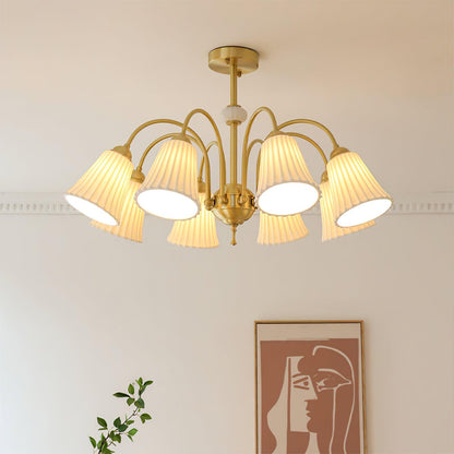 Medieval Ceramic Trumpet Chandelier Chandelier