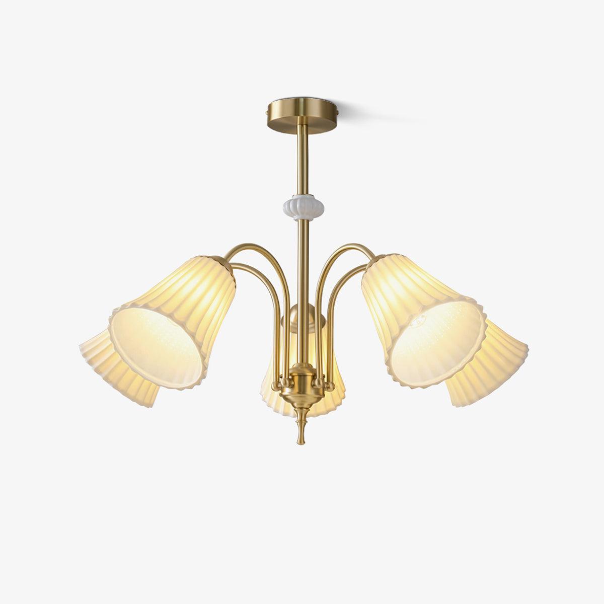 Medieval Ceramic Trumpet Chandelier Chandelier