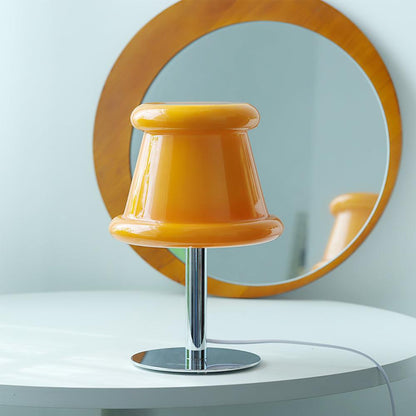 Meefad Table Lamp Dia 7.9″ x H 11.8″ / Dia 20cm x H 30cm / Orange & Chrome / US plug Table lamp