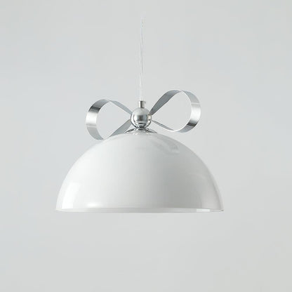 Meia Pendant Lamp Dia 11.8″ x H 9″ / Dia 30cm x H 23cm / Chrome & White Pendant light