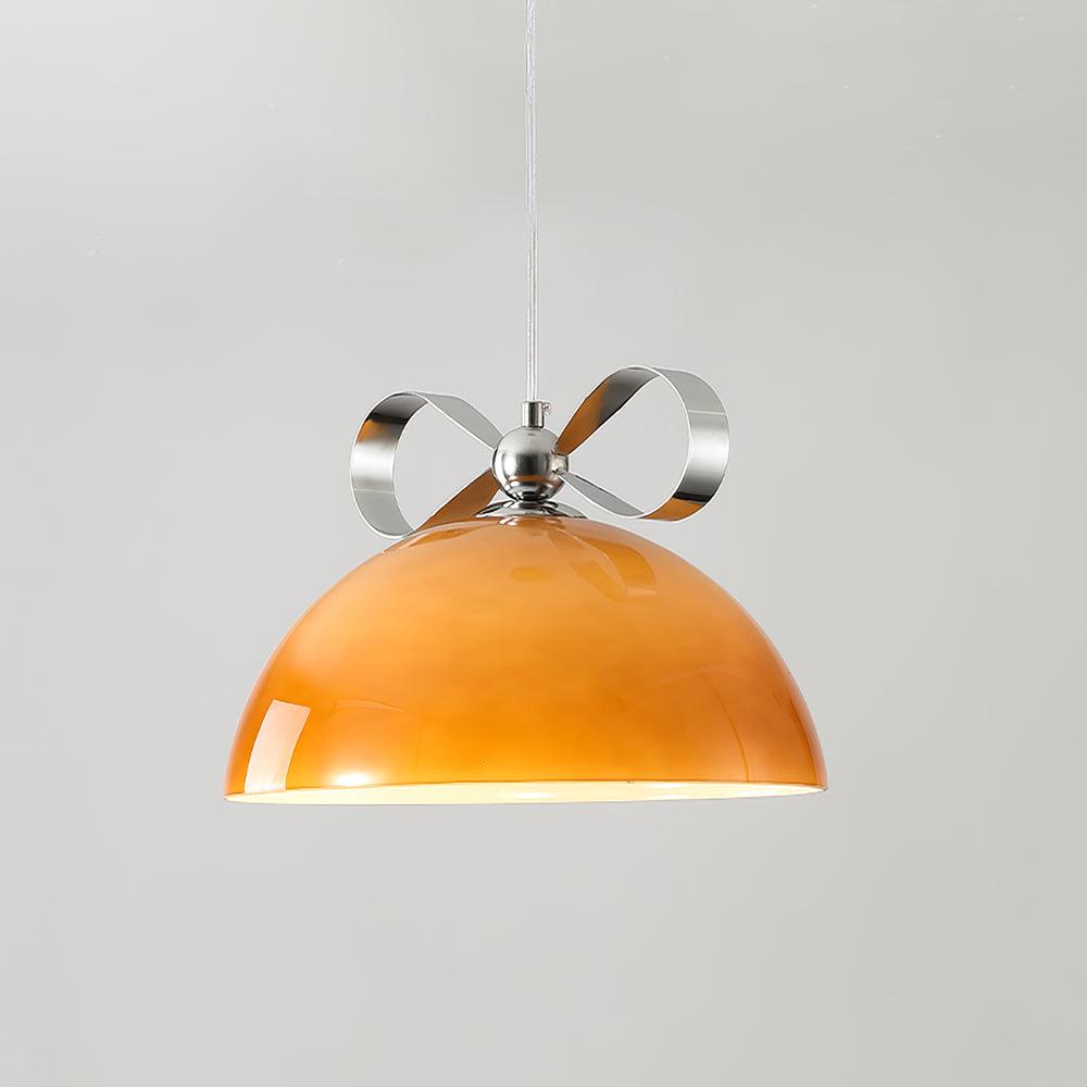 Meia Pendant Lamp Dia 11.8″ x H 9″ / Dia 30cm x H 23cm / Chrome & Orange Pendant light