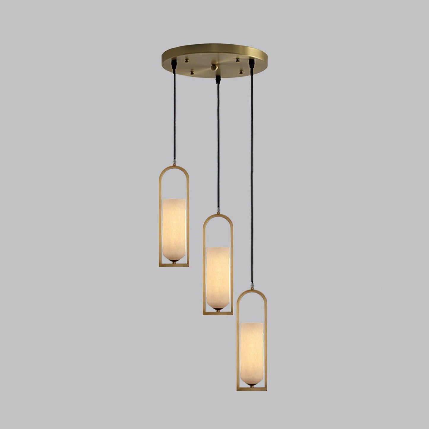 Melange Small Pendant Light Φ 11.8″ x H 59″ / Dia 30cm x H 150cm / Brass + White Pendant light