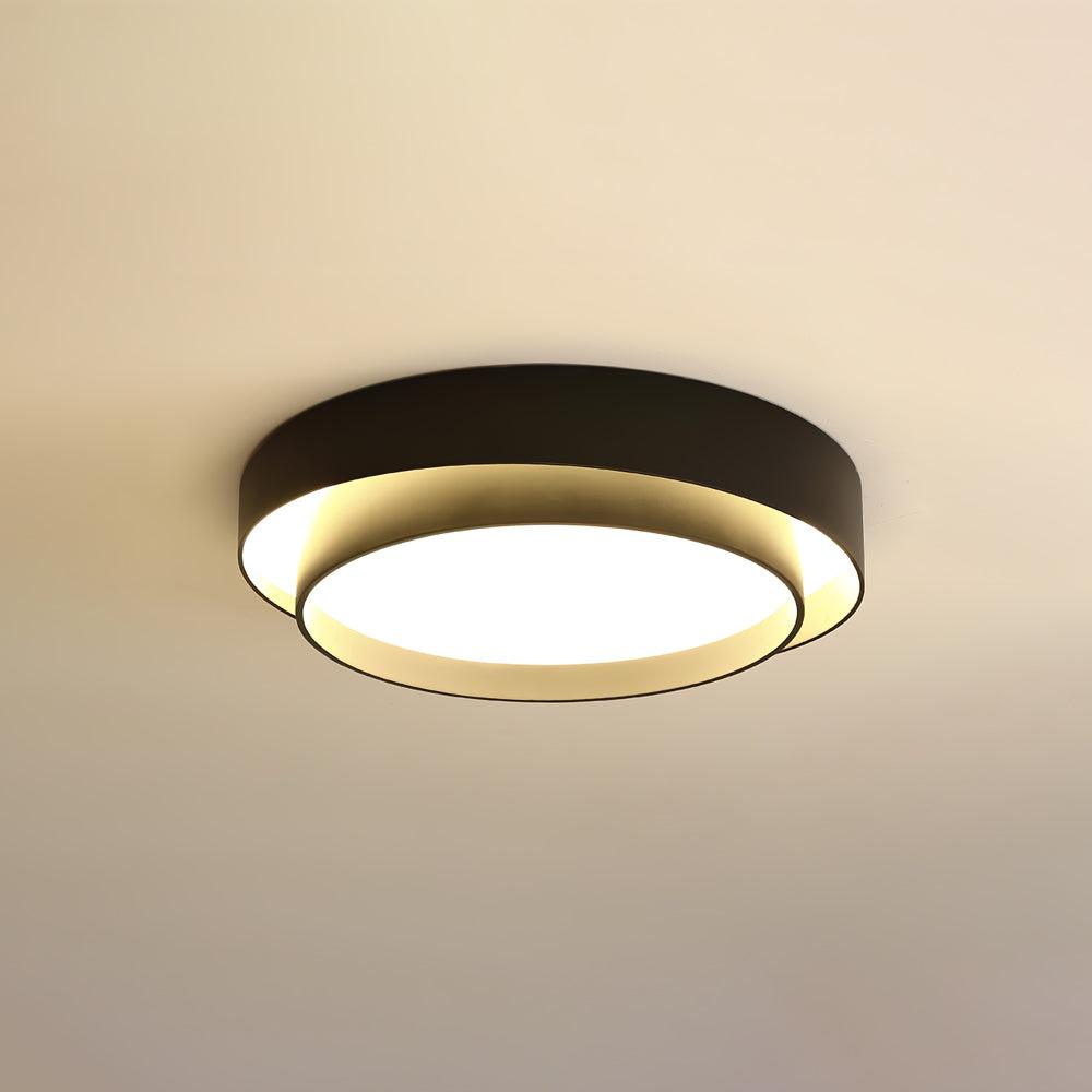 Melody Ceiling Lamp Dia 19.7″ x H 5.5″ / Dia 50cm x H 14cm / Black / Warm Light Ceiling lamp