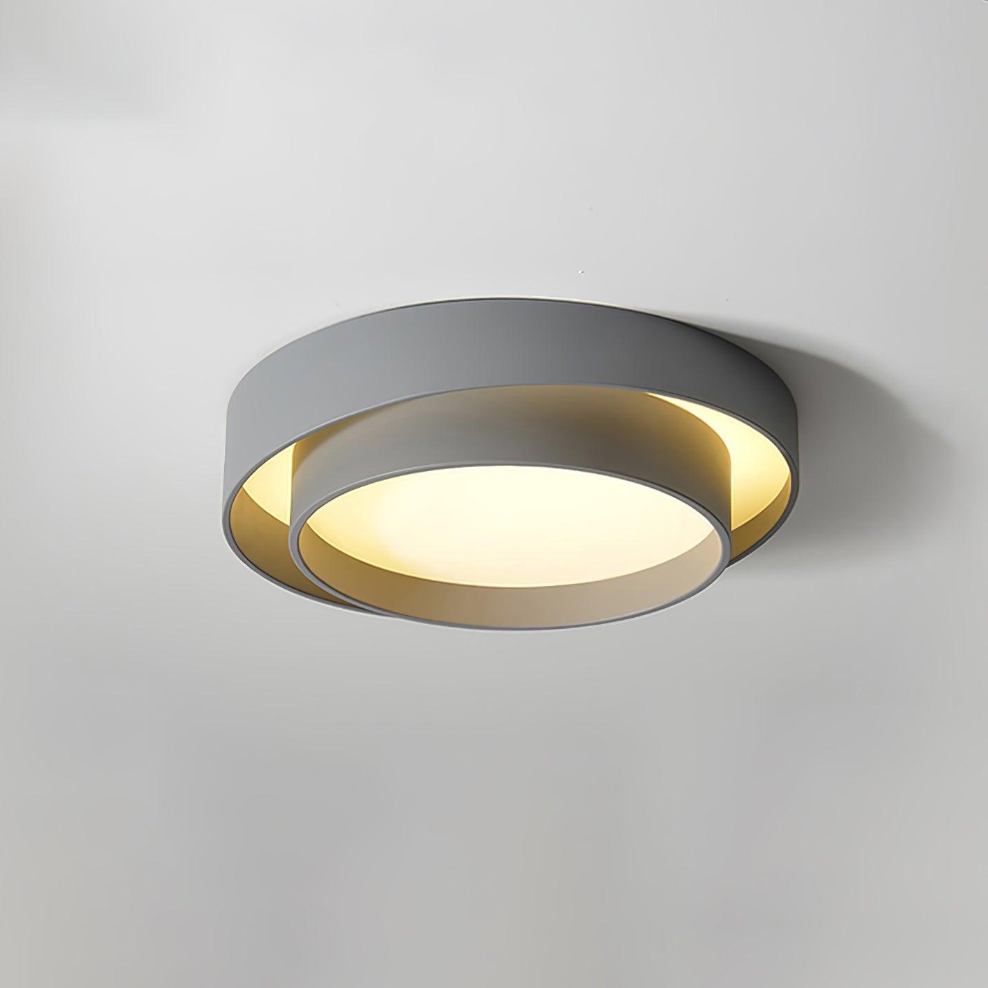 Melody Ceiling Lamp Dia 19.7″ x H 5.5″ / Dia 50cm x H 14cm / Grey / Warm Light Ceiling lamp