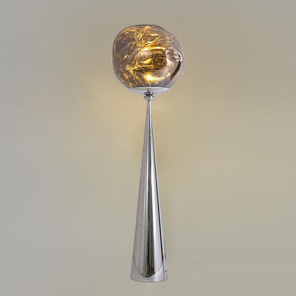 Cone Lava Floor Lamp Dia 13.8″ x H 57.1″ / Dia 35cm x H 145cm / Chrome + Smoky gray / US plug Floor lamp